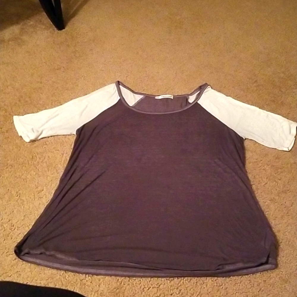Gray and white shirt